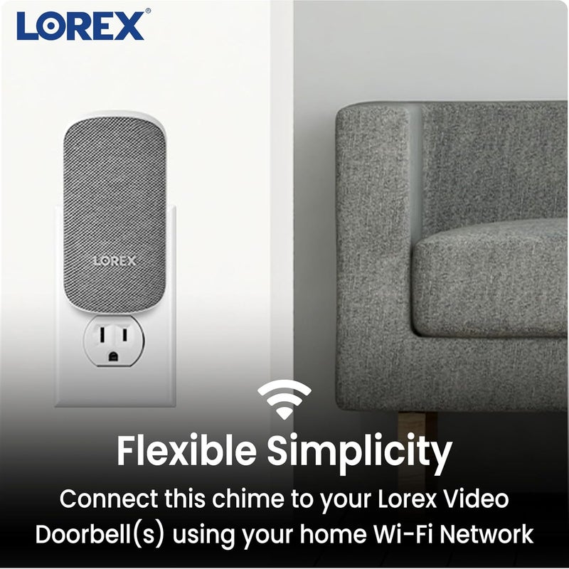 Lorex Add-on Chime for Doorbells | Easy Plug-and-Play Installation | Customizable Digital Door Bell Chime | Flexible 1-1 or 1-Many or Many-1 Setup | Seamless Integration with Doorbells - Image 5